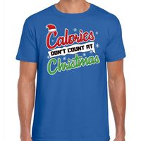 Fout Kerst shirt christmas calories blauw voor heren