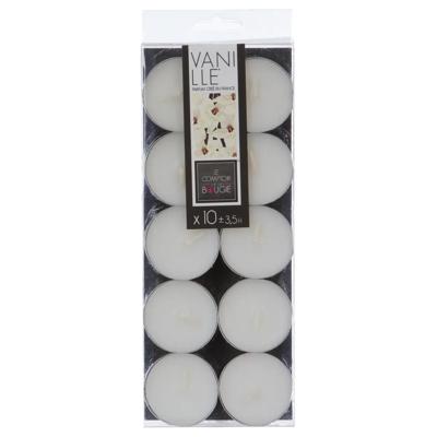 Atmosphera Geurtheelichtjes - 10x stuks - vanille geur - was/paraffine - 3,5 uur