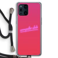 Vice Glow: Oppo Find X3 Pro Transparant Hoesje met koord