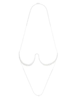 Cult Gaia bralette Wren à ornements de perles - Argent