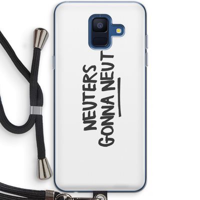 Neuters: Samsung Galaxy A6 (2018) Transparant Hoesje met koord