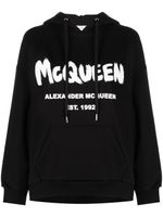 Alexander McQueen hoodie à logo imprimé - Noir