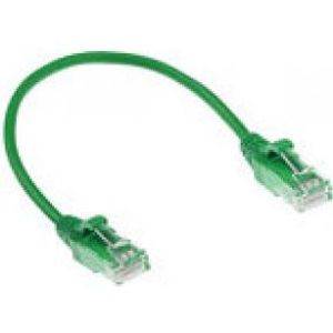 ACT Groene 3 meter LSZH U/UTP CAT6 datacenter slimline patchkabel snagless met RJ45 connectoren