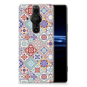 Sony Xperia Pro-I TPU Siliconen Hoesje Tiles Color