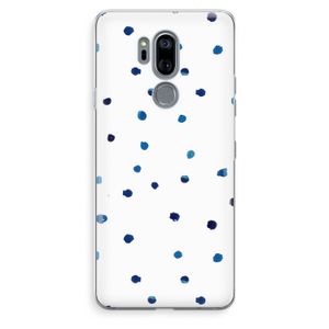 Blauwe stippen: LG G7 Thinq Transparant Hoesje