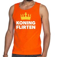 Koning flirten tanktop / mouwloos shirt oranje heren 2XL  -