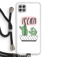I love cacti: Samsung Galaxy A22 4G Transparant Hoesje met koord