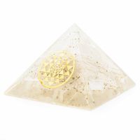 Orgonite Piramide Seleniet - Sri Yantra - (70 mm) - thumbnail