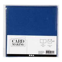 Creativ Company Kaarten en enveloppen blauw, 4st.
