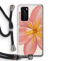Pink Ellila Flower: Huawei P40 Transparant Hoesje met koord
