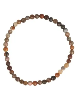 Kralen Armband Versteend Hout - 4 mm