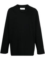 Jil Sander t-shirt à fentes latérales en coton - Noir - thumbnail