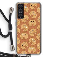 Croissant: Samsung Galaxy S21 FE Transparant Hoesje met koord