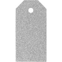 Vivi Gade Cadeaulabels, afm 5x10 cm, glitter, 300 gr, zilver, 15 stuk/ 1 doos