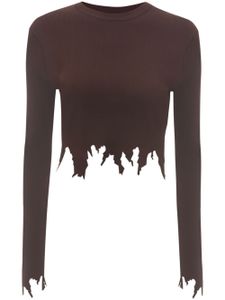 JW Anderson t-shirt à bords francs - Marron