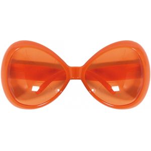 Oranje mega party zonnebril voor dames