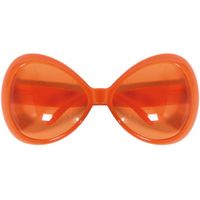 Oranje mega party zonnebril voor dames - thumbnail