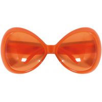 Oranje mega party zonnebril voor dames