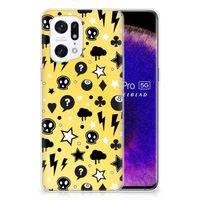 Silicone Back Case OPPO Find X5 Pro Punk Geel