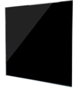 Design Ventilatierooster Vierkant (afvoer & Toevoer) Ø125mm - Vlak Glas - Glans Zwart