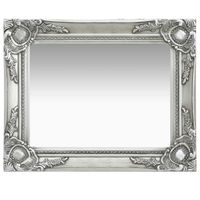 VidaXL Wandspiegel barok stijl 50x40 cm zilverkleurig