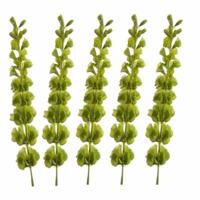 Kunstplant - Set van 5x stuks - Molucella - 80 cm - groen - losse tak voor kunstbloemen boeket