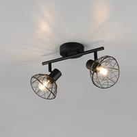 Trio PlafondlampYako dubbel zwart - R86702032