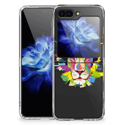 Samsung Galaxy Z Flip 5 Telefoonhoesje met Naam Lion Color Samsung Galaxy Z Flip 5 Telefoonhoesje met Naam Lion Color