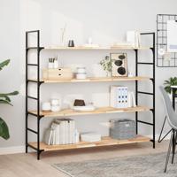 Wandschap zwevend 120x40x2 cm onbehandeld massief acaciahout - thumbnail