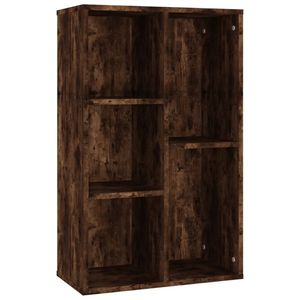 vidaXL Boekenkast/dressoir 50x25x80 cm bewerkt hout gerookt eikenkleur