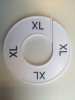 Maatring 9cm wit/zwart XL