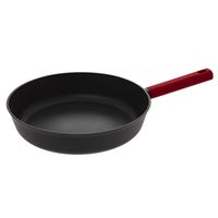 Koekenpan - Alle kookplaten geschikt - zwart/rood - dia 31 cm   -