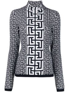 Balmain pull à motif monogrammé - Noir