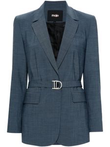 Maje blazer à taille ceinturée - Bleu