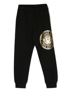 Balmain Kids pantalon de jogging à logo imprimé - Noir