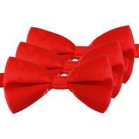 3x Rode verkleed vlinderstrikken/vlinderdassen 12 cm voor dames/heren - Verkleedstrikjes - thumbnail