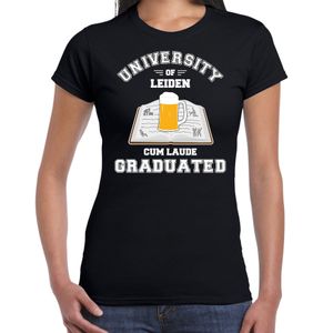 Studenten carnaval t-shirt zwart university of Leiden voor dames