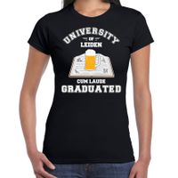 Studenten carnaval t-shirt zwart university of Leiden voor dames - thumbnail