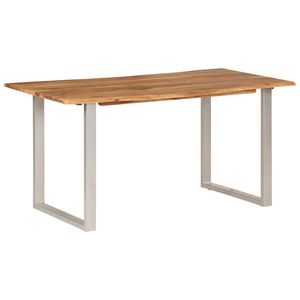 vidaXL Eettafel 154x80x76 cm massief acaciahout