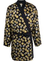 Moschino peignoir en coton à imprimé graphique