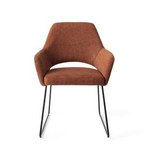 Jesper Home Yanai eetkamerstoel Tuscan Terra slide black
