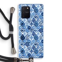 Blauw motief: Samsung Galaxy Note 10 Lite Transparant Hoesje met koord