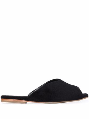 Deiji Studios chaussons en laine à bout ouvert - Noir
