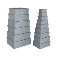 Set decoratieve dozen Versa Grijs Karton Blommor (15 Onderdelen)