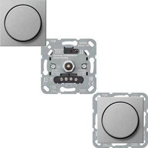 Gira LED dimmer 245000 voor LED lampen max 100W met dimknop aluminium