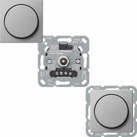 Gira LED dimmer 245000 voor LED lampen max 100W met dimknop aluminium