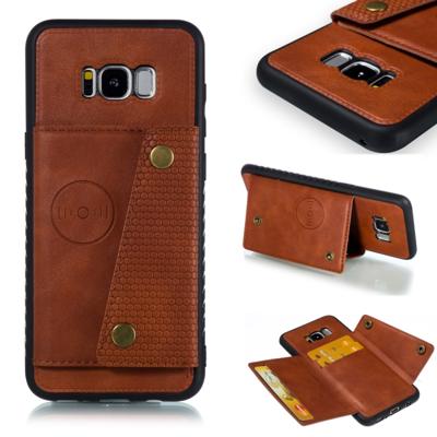 Lederen beschermhoes voor Galaxy S8 plus (bruin)