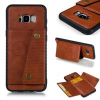 Lederen beschermhoes voor Galaxy S8 plus (bruin)