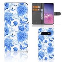 Hoesje voor Samsung Galaxy S10 Flowers Blue