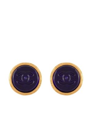 CHANEL Pre-Owned boucles d'oreilles à logo CC (1993)